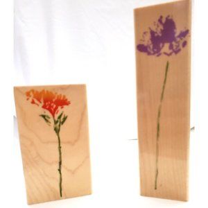 Hero Arts LONG-STEMMED & FIELD WILDFLOWER Rubber Stamps made from real flowers